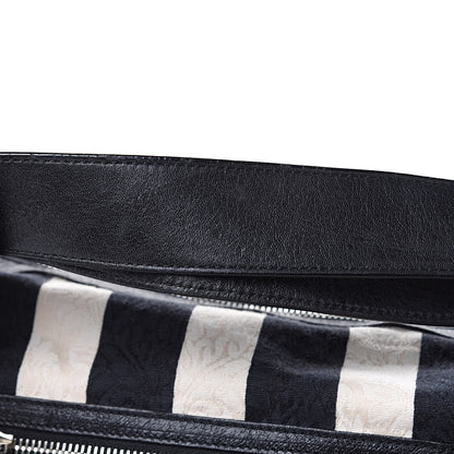 Balenciaga Agneau Damask Stripe Courier Black White 12 of 15