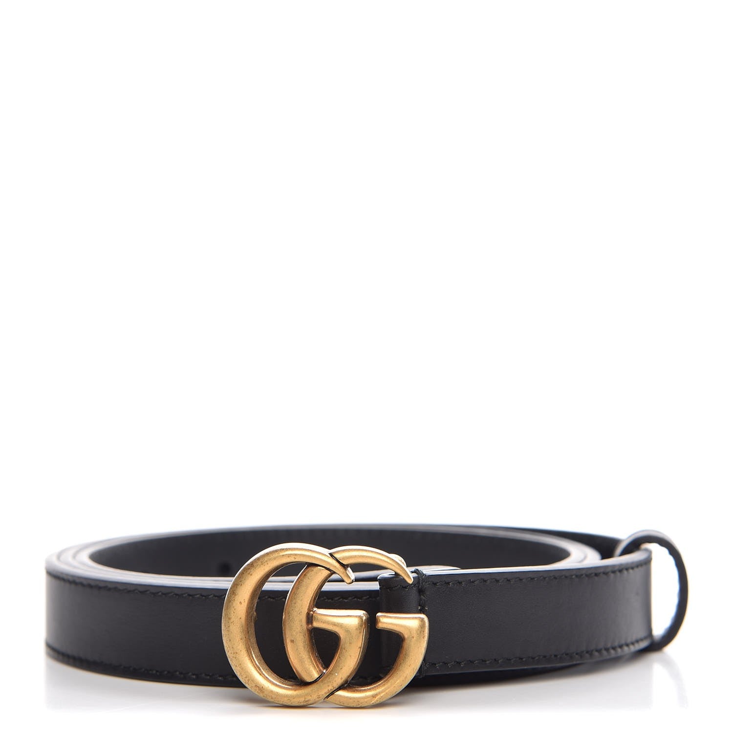 Gucci Calfskin Double G 20mm Belt 100 40 Black 1 of 7