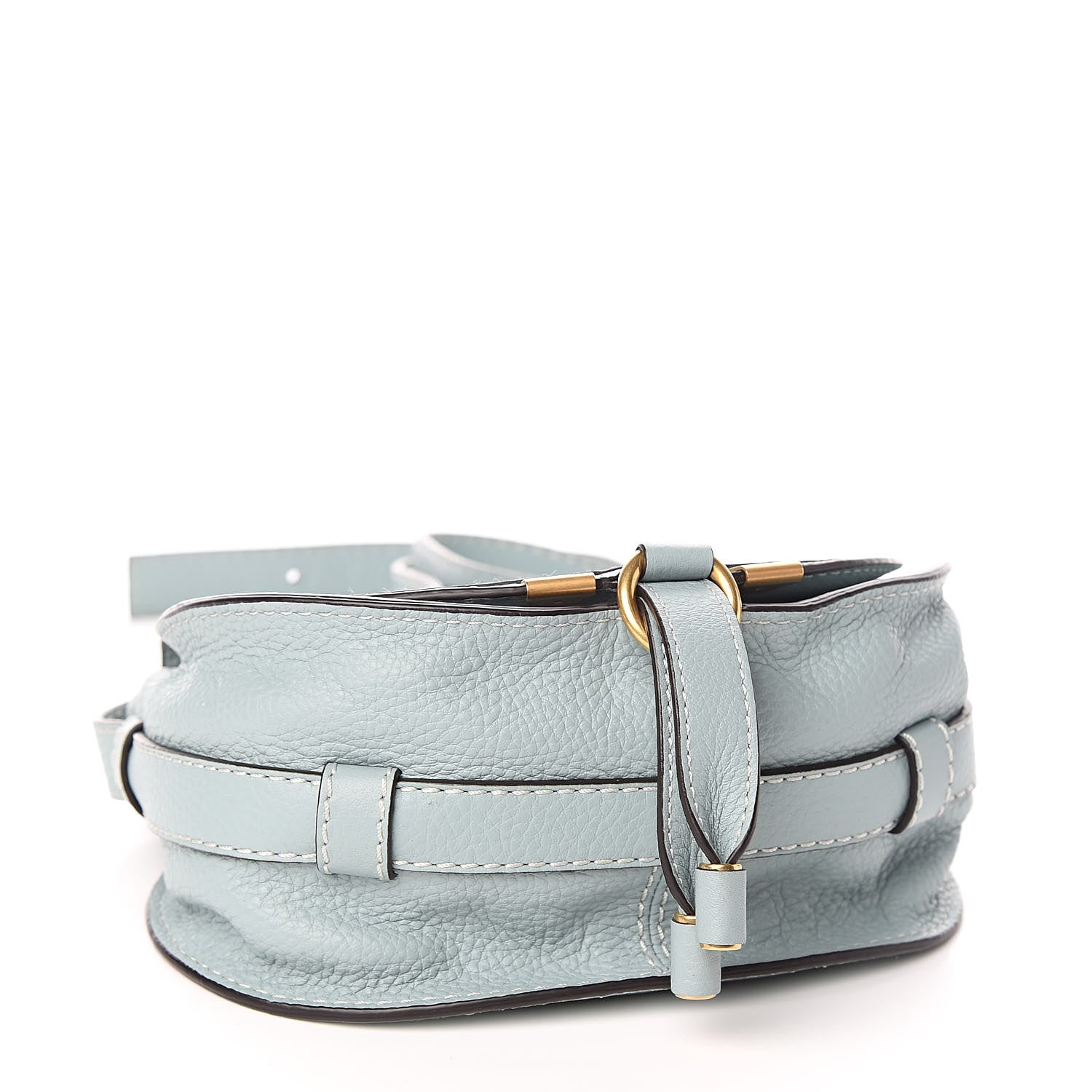 Chloe Calfskin Mini Marcie Round Crossbody Bag Faded Blue 4 of 12