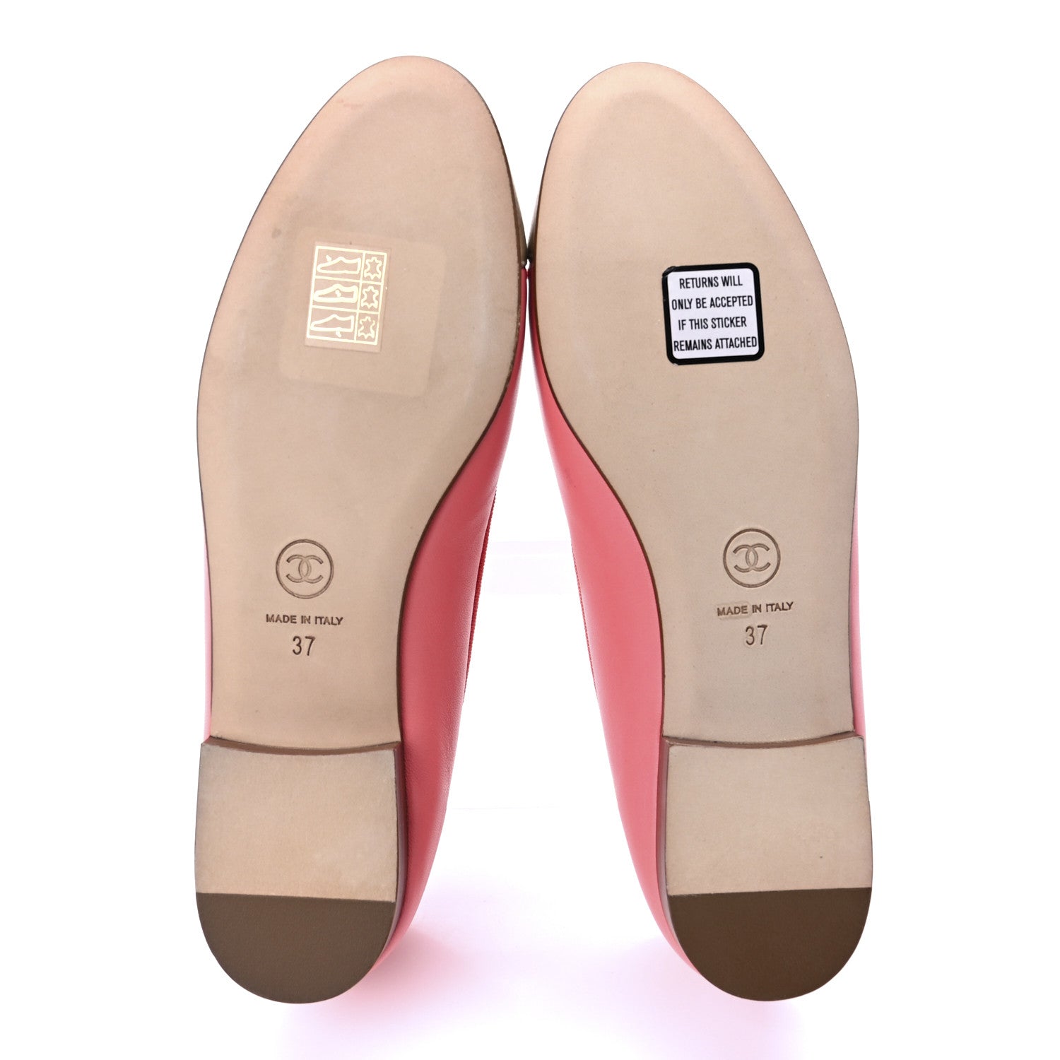 Chanel Calfskin Cap Toe Ballerina Flats 37 Pink 7 of 11