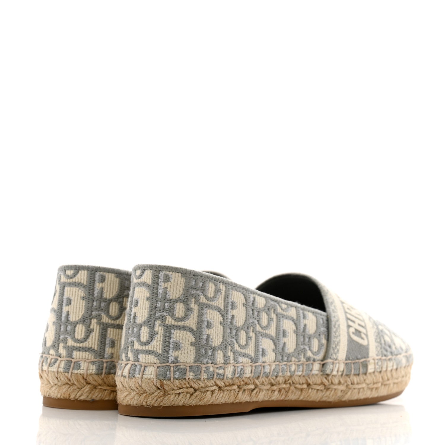 Christian Dior Oblique Embroidered Granville 15mm Espadrilles 39.5 Grey Stone 5 of 10