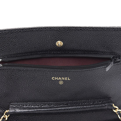 Chanel Caviar Quilted Wallet On Chain WOC Black 11 of 12