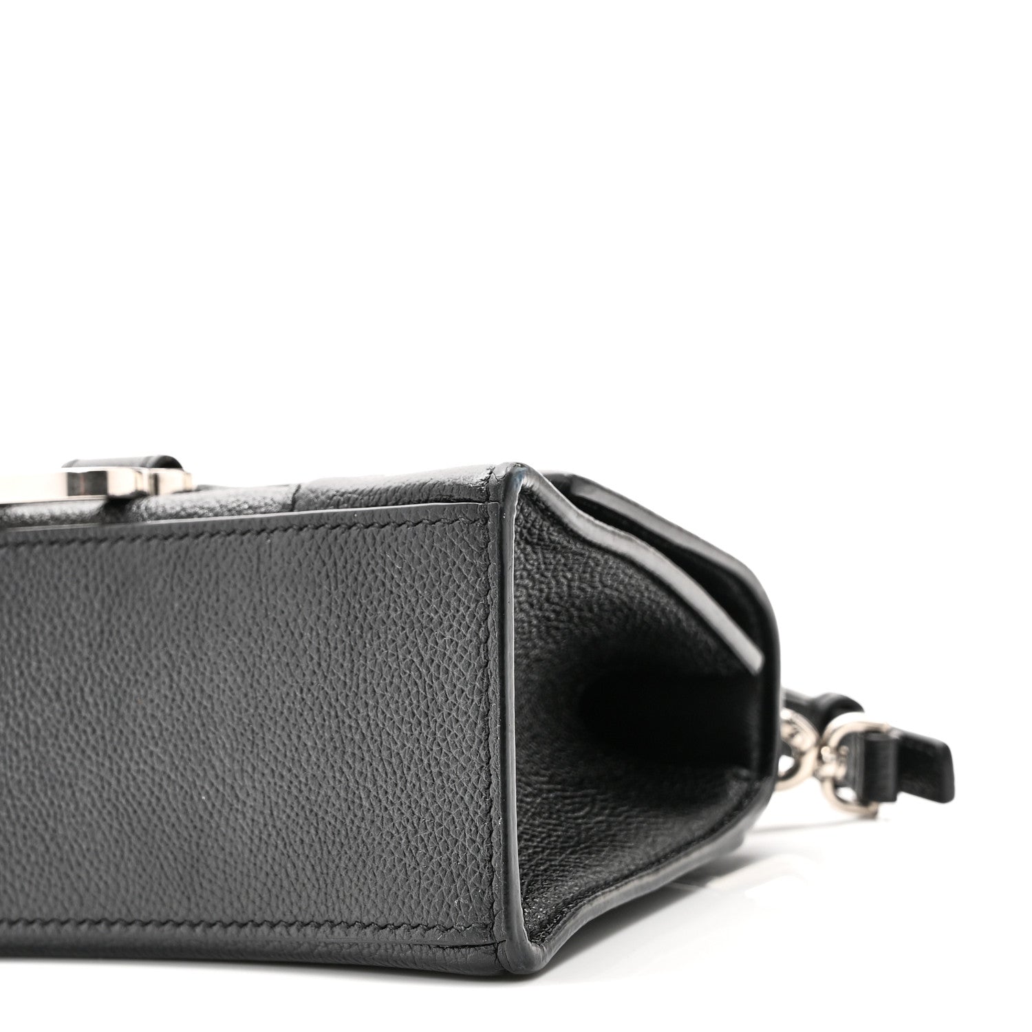 Balenciaga Grained Calfskin Hourglass Top Handle Bag XS Black 10 of 10