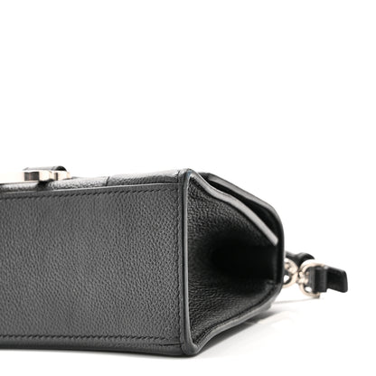 Balenciaga Grained Calfskin Hourglass Top Handle Bag XS Black 10 of 10