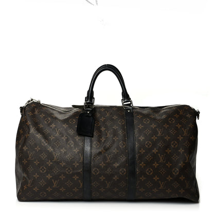Louis Vuitton Monogram Macassar Keepall Bandouliere 55 1 of 16