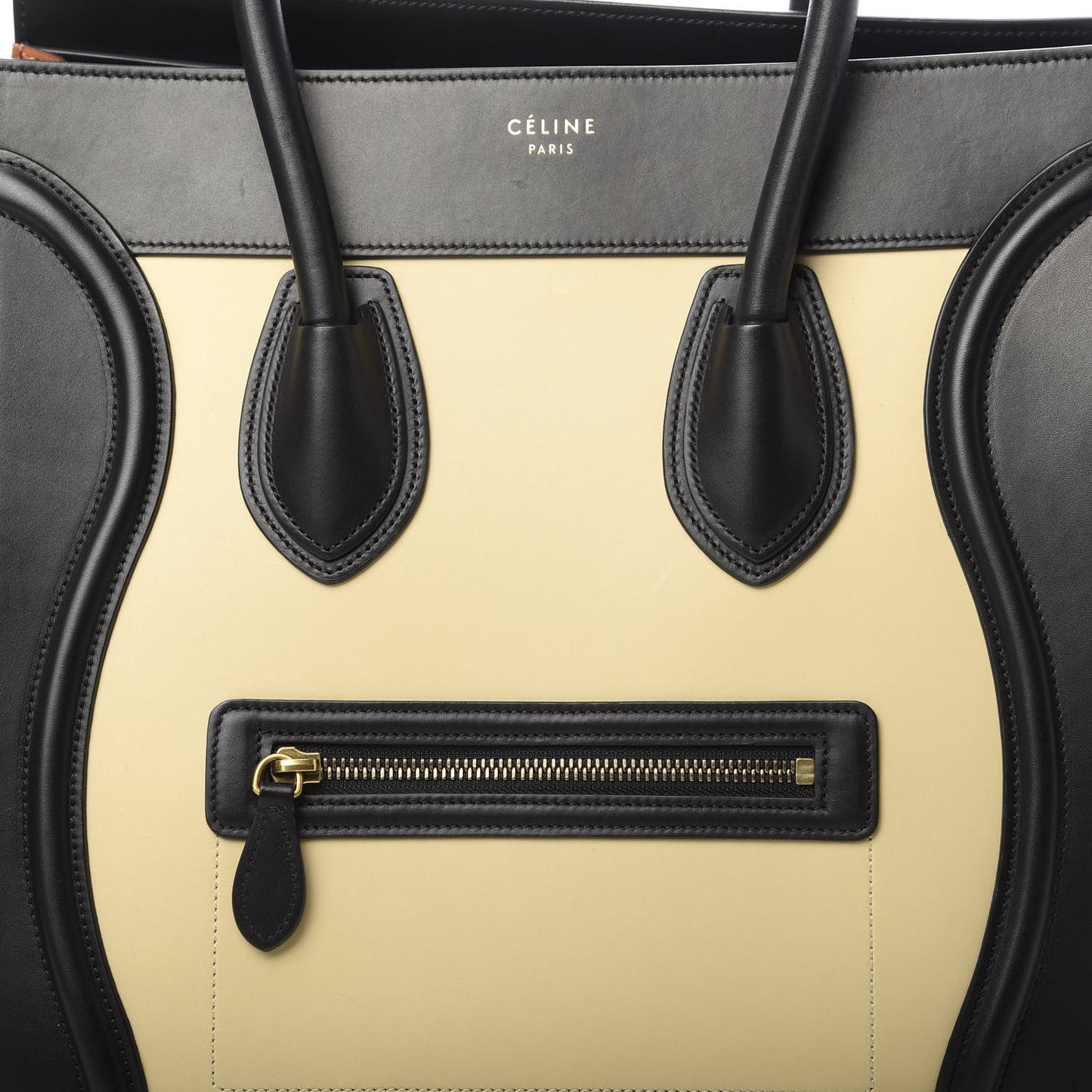 Satin Calfskin Suede Mini Tri-Color Luggage Seashell