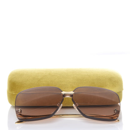 Gucci Rimless Sunglasses GG0355S Gold Flash Pink 8 of 8