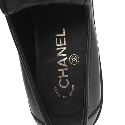 Chanel Lambskin Quilted CC Turnlock Loafers 39.5 Black 7 of 10