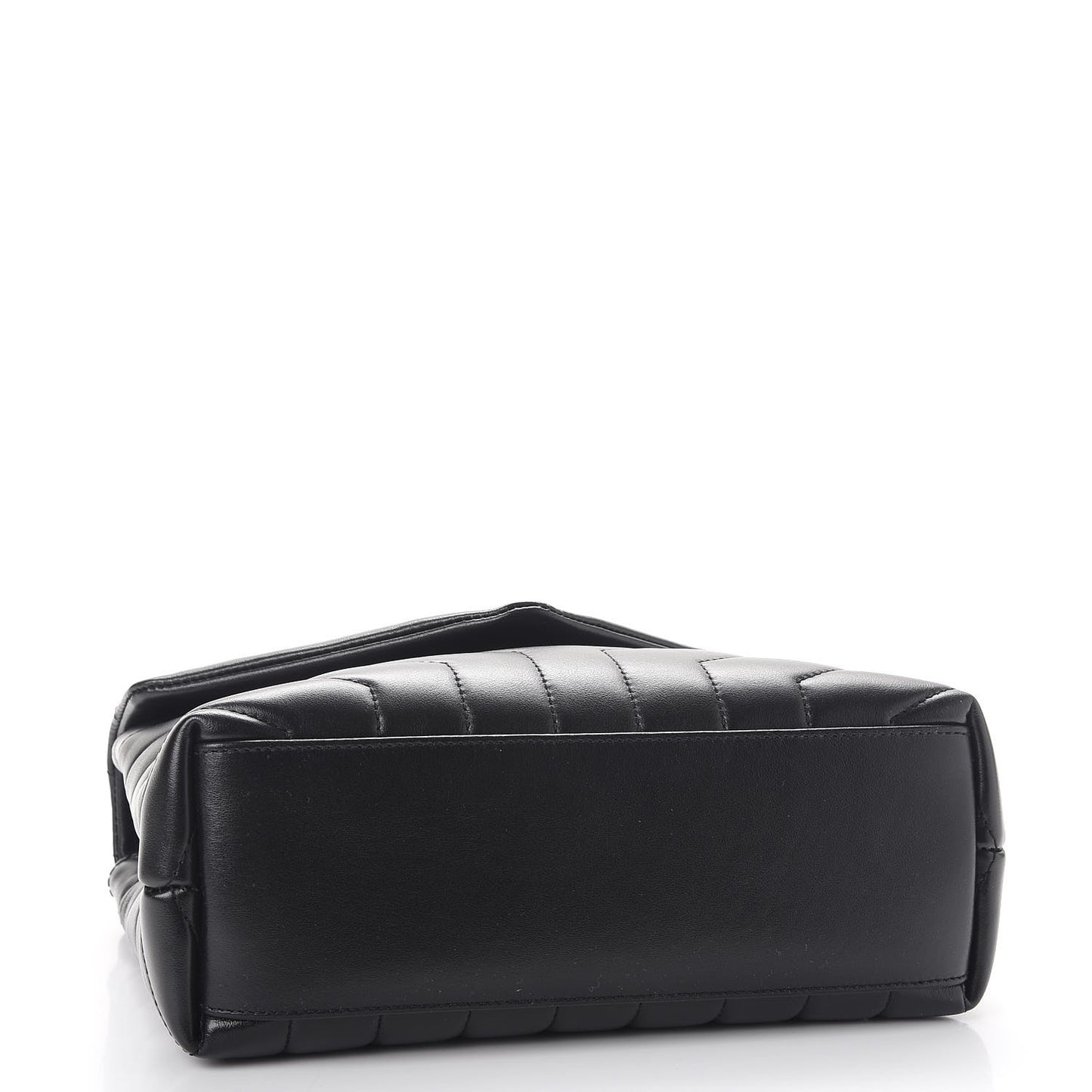 Calfskin Y Quilted Monogram Small Loulou Chain Satchel Black