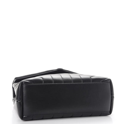 Saint Laurent Calfskin Y Quilted Monogram Small Loulou Chain Satchel Black 4 of 7