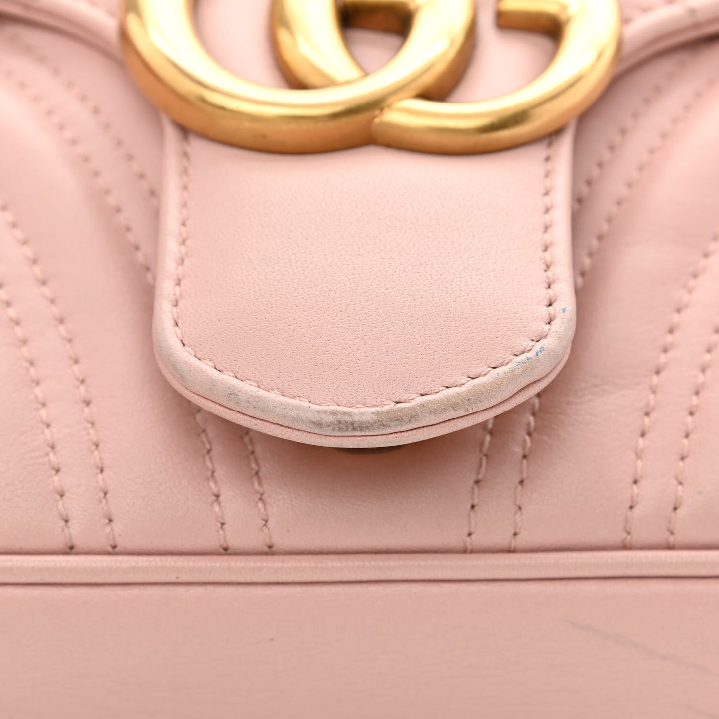 Calfskin Matelasse Small GG Marmont Shoulder Bag Perfect Pink