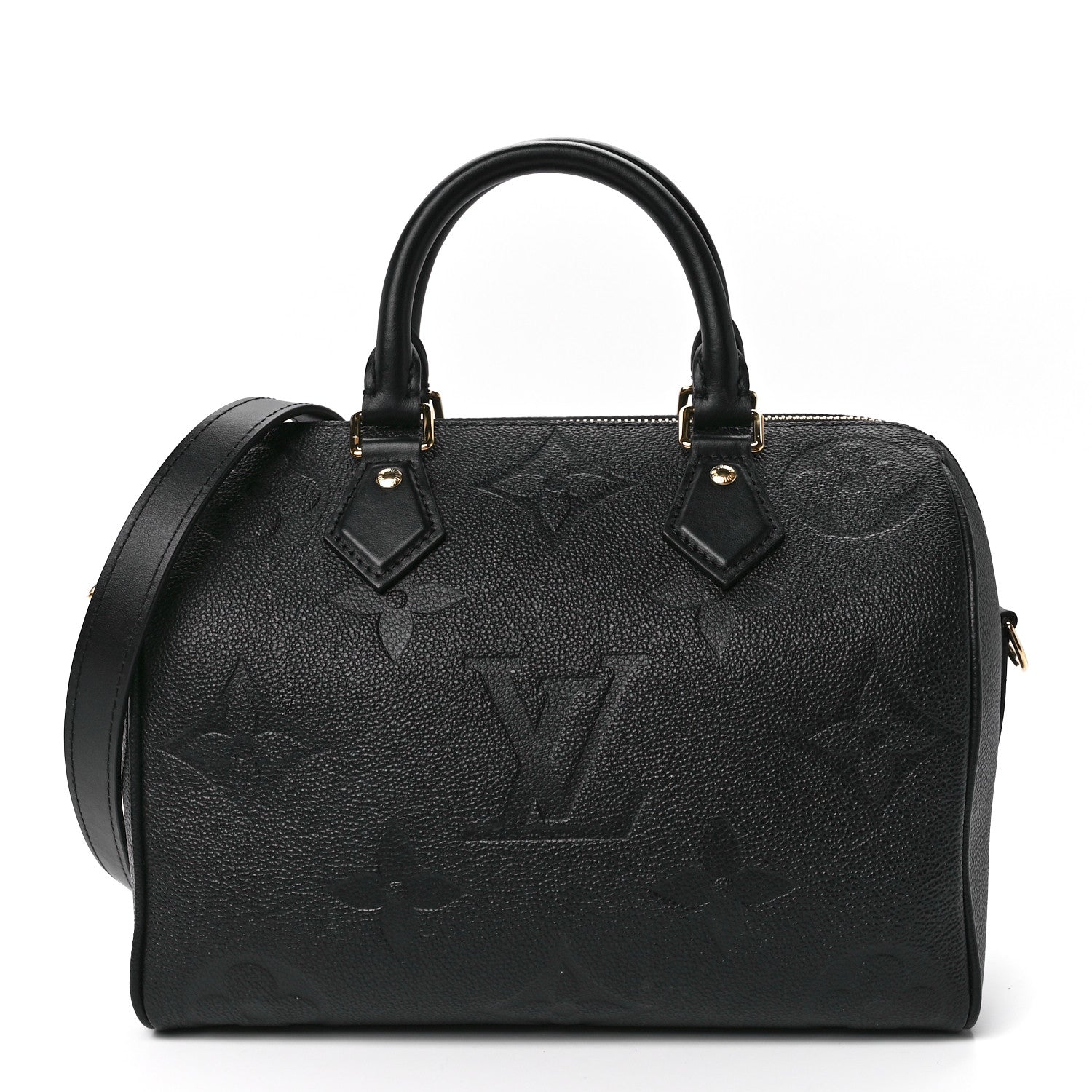 Louis Vuitton Empreinte Monogram Giant Speedy Bandouliere 25 Black 1 of 12