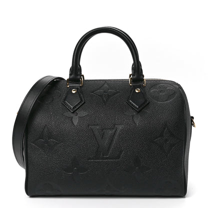 Louis Vuitton Empreinte Monogram Giant Speedy Bandouliere 25 Black 1 of 12