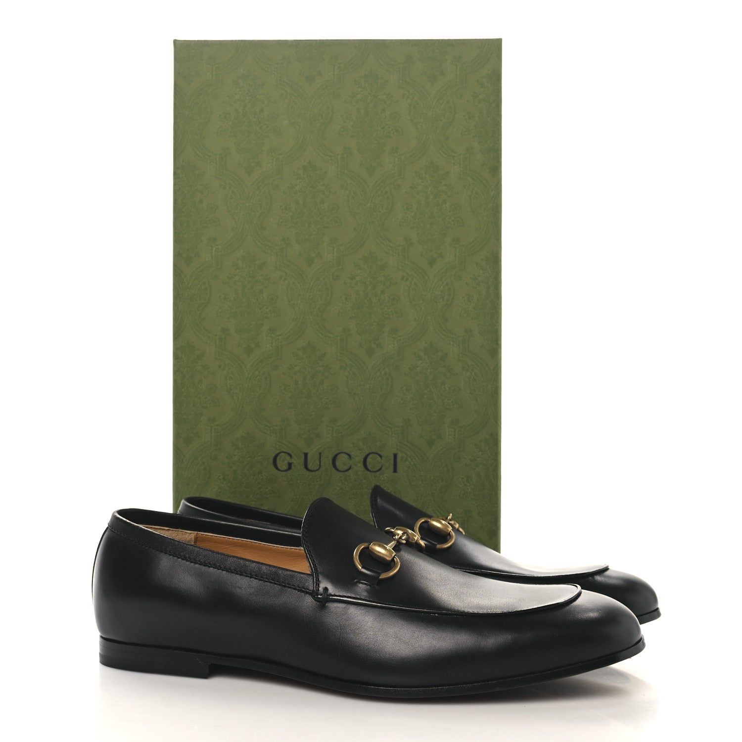 Gucci Calfskin Horsebit Mens Jordaan Loafers 7 Black 10 of 10