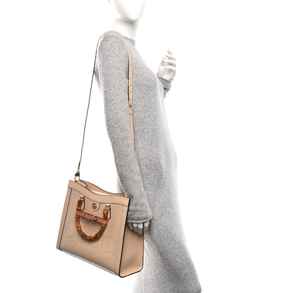 Gucci Charisma Calfskin Gucci Embossed Web Medium Diana Tote Bag Souffle Rose Phard 2 of 13