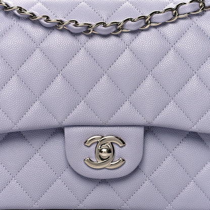 Chanel Caviar Quilted Medium Double Flap Light Purple 8 of 11