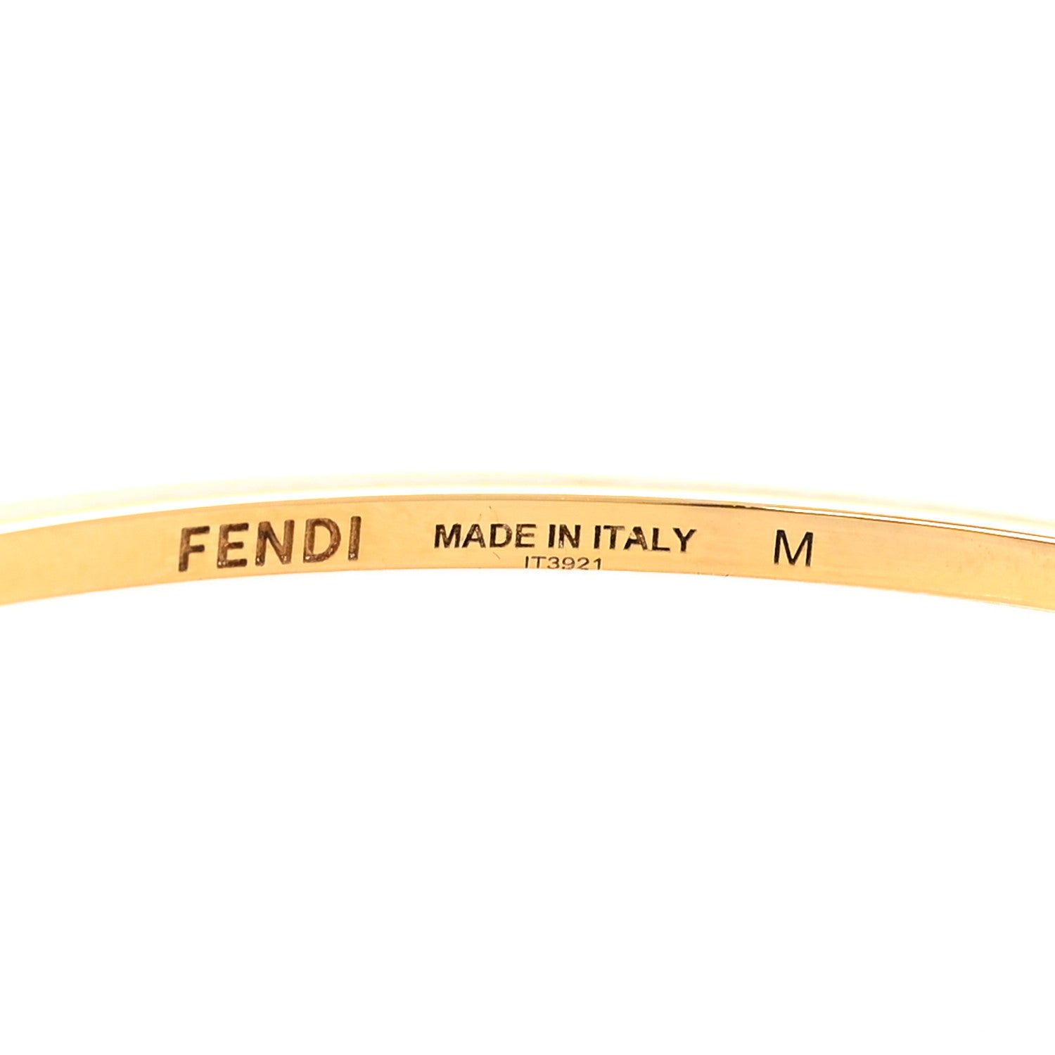 Fendi Metal Crystal O'Clock Bracelet M Gold 4 of 5