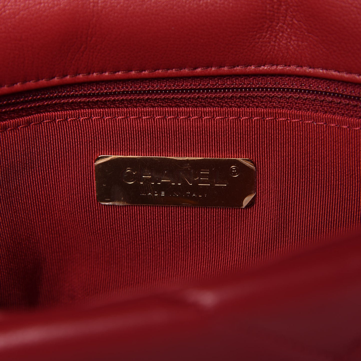 Shiny Goatskin Quilted Medium Chanel 19 Flap Dark Pink