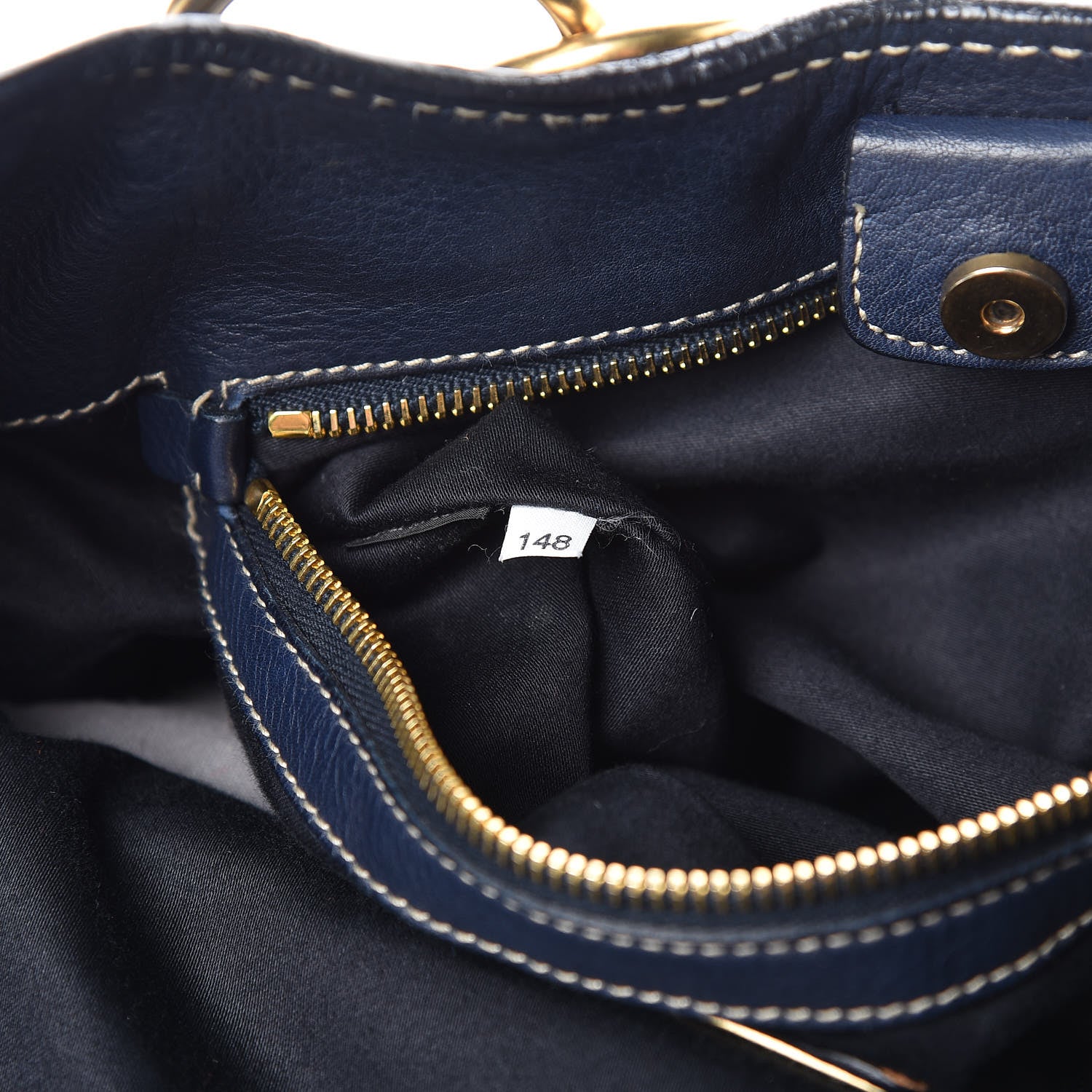 Miu Miu Vitello Shopping Tote Blue 7 of 15