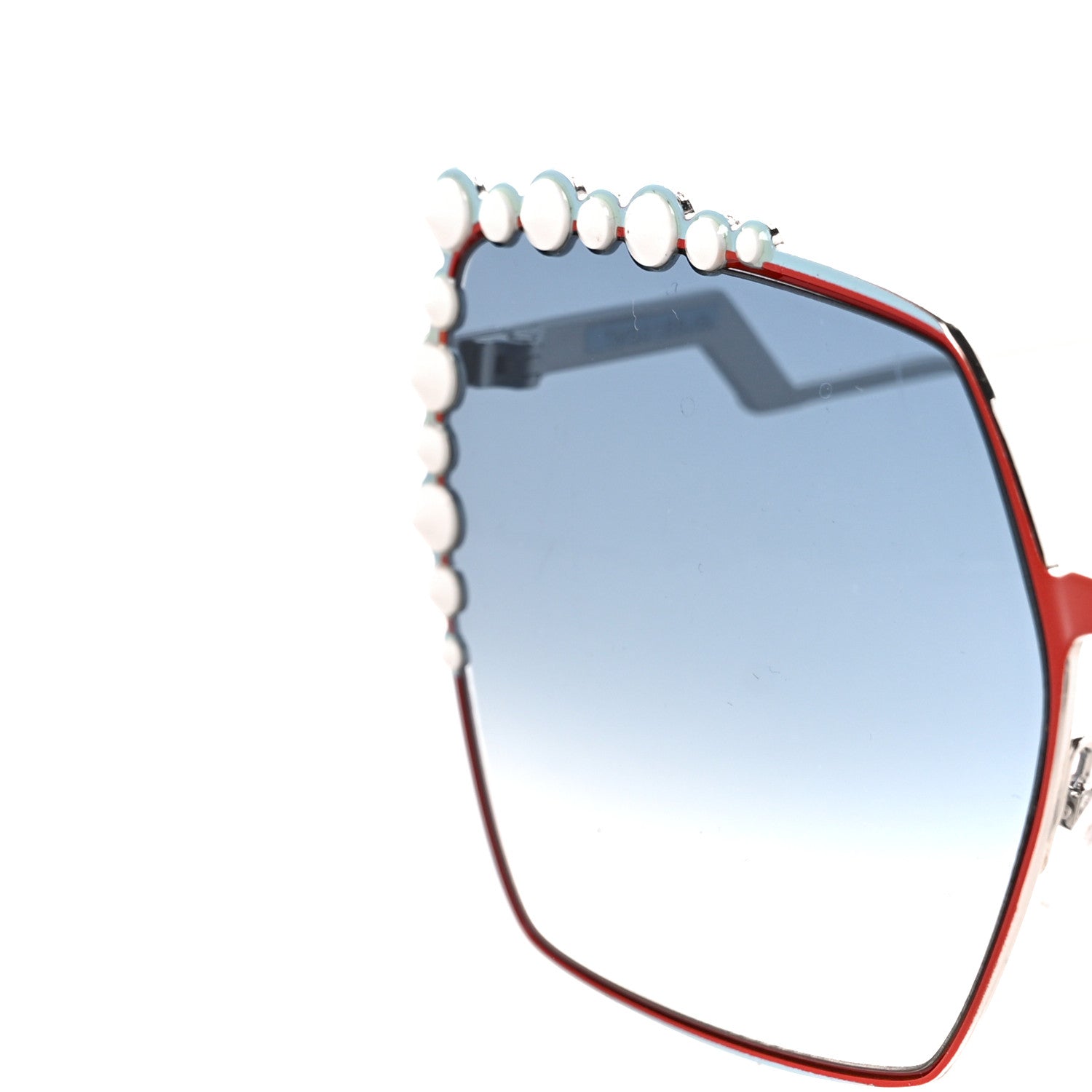 Fendi Metal Dots Square Sunglasses FF 0259/S Red 8 of 8