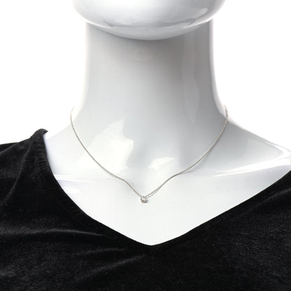 Tiffany Platinum Diamond .19ct Solitaire Pendant Necklace 2 of 6