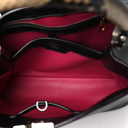 Louis Vuitton Taurillon Snakeskin Capucines PM Black 5 of 9