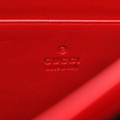 Gucci Calfskin Matelasse GG Marmont Chain Wallet Hibiscus Red 6 of 17