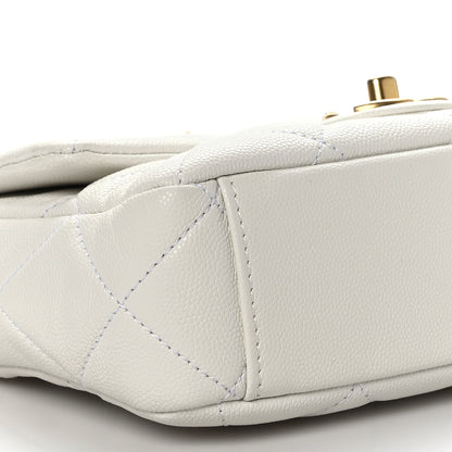 Chanel Caviar Quilted Small Twist Your Buttons Flap White 8 of 9
