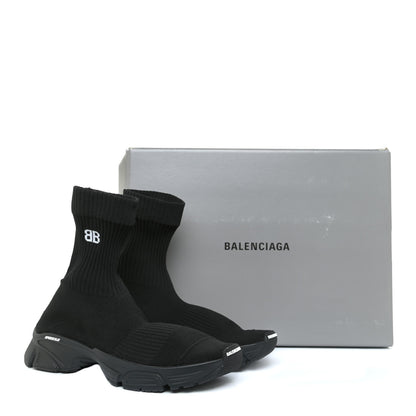 Balenciaga Technical Ribbed 3D Recycled Knit Womens Speed 3.0 Sneakers 41 Monocolor Black 10 of 10