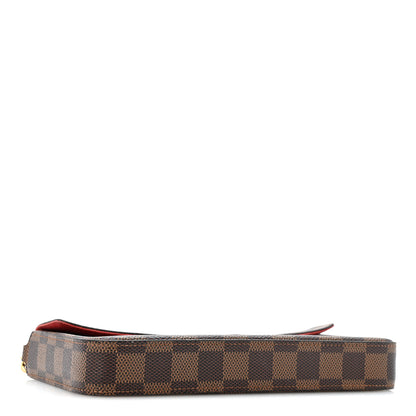 Louis Vuitton Damier Ebene Pochette Felicie Chain Wallet 5 of 14
