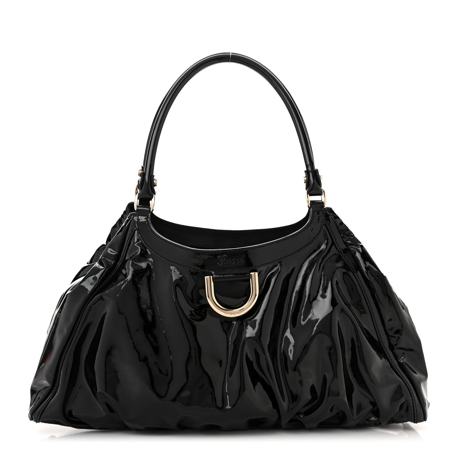 Gucci Patent D Ring Large Hobo Black 1 of 10