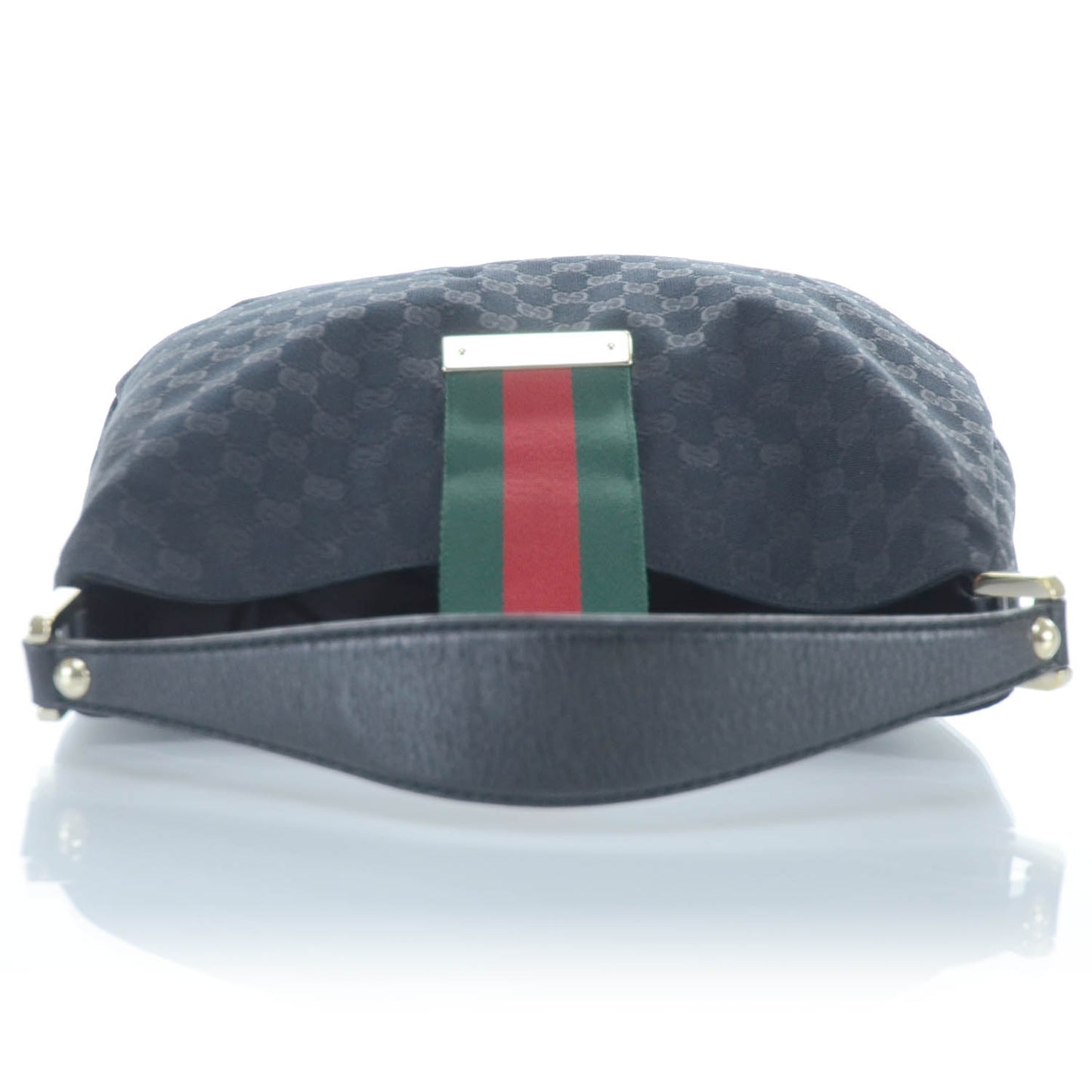 Monogram Ladies Web Large Hobo Black