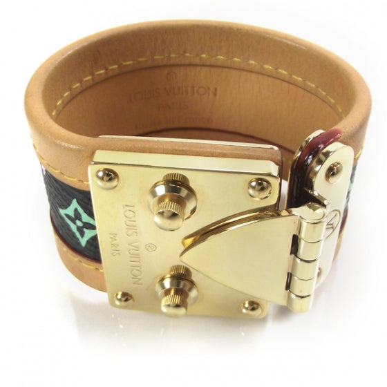 Louis Vuitton Monogram Multicolor S Lock Bracelet Noir 1 of 5