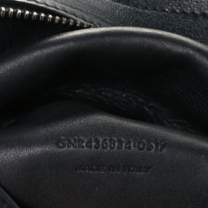 Saint Laurent Smooth Calfskin Crocodile Embossed Small Monogram Downtown Cabas Black 7 of 12