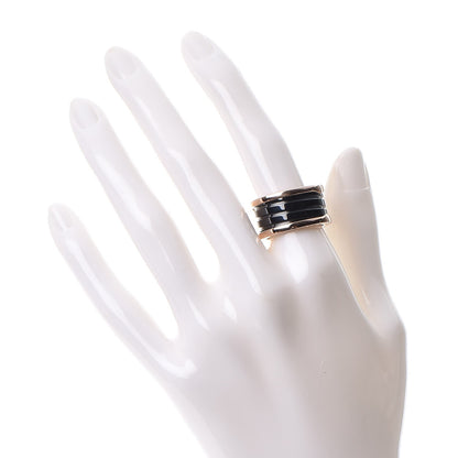 Bulgari 18K Rose Gold Black Ceramic B.Zero1 Four-Band Ring 56 7.5 2 of 5
