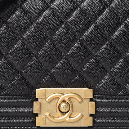 Chanel Caviar Quilted Medium Boy Flap Black 8 of 11
