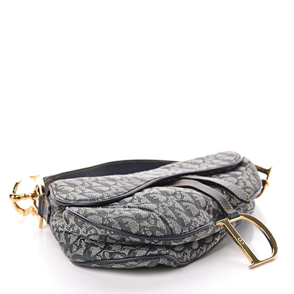 Christian Dior Monogram Saddle Bag Blue 4 of 14