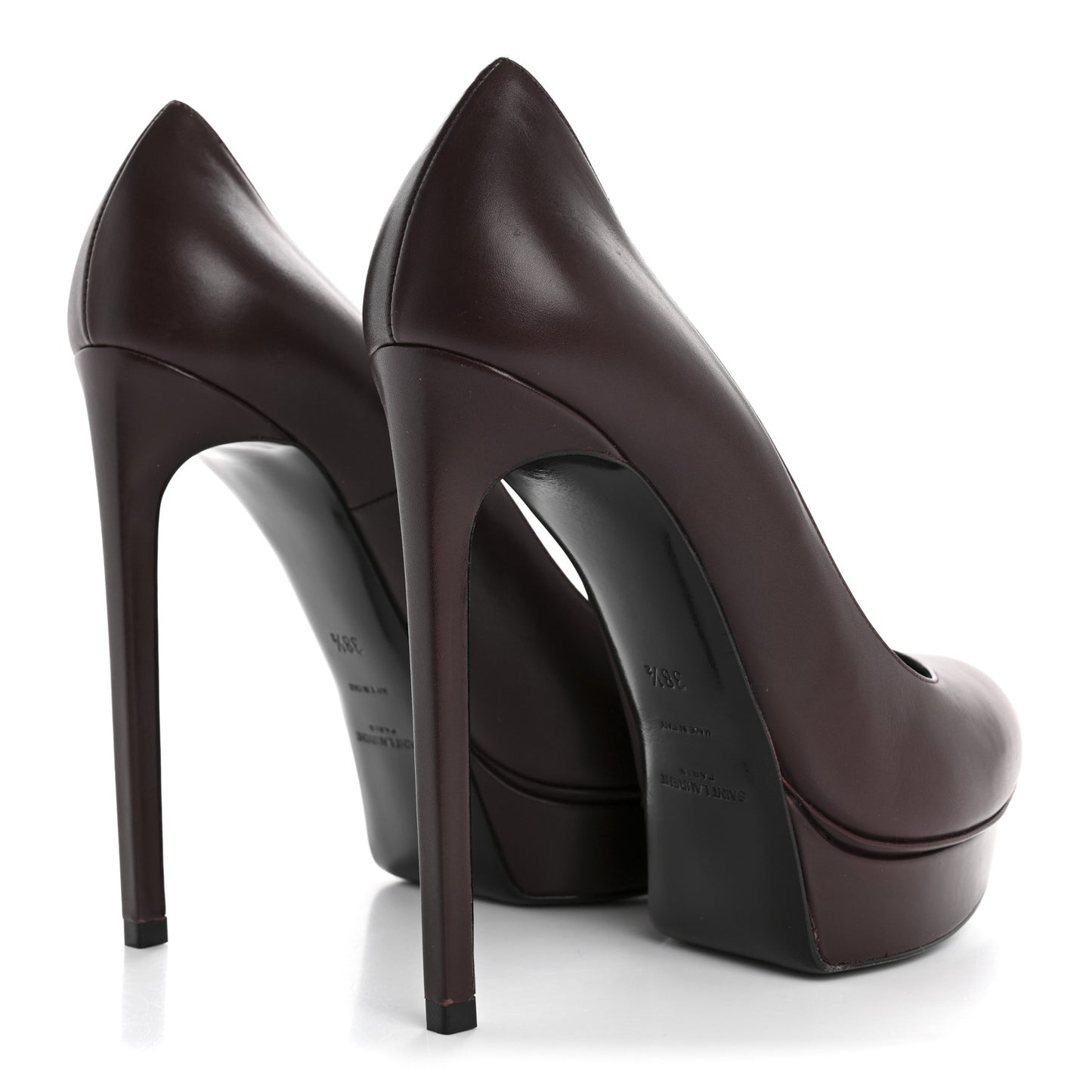 Calfskin Janis 105 Platform Pumps 38.5 Cordovan