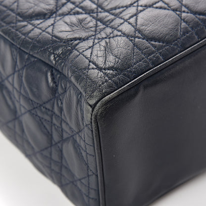 Christian Dior Lambskin Cannage Large Soft Lady Dior Shopping Tote Navy Blue 17 of 19