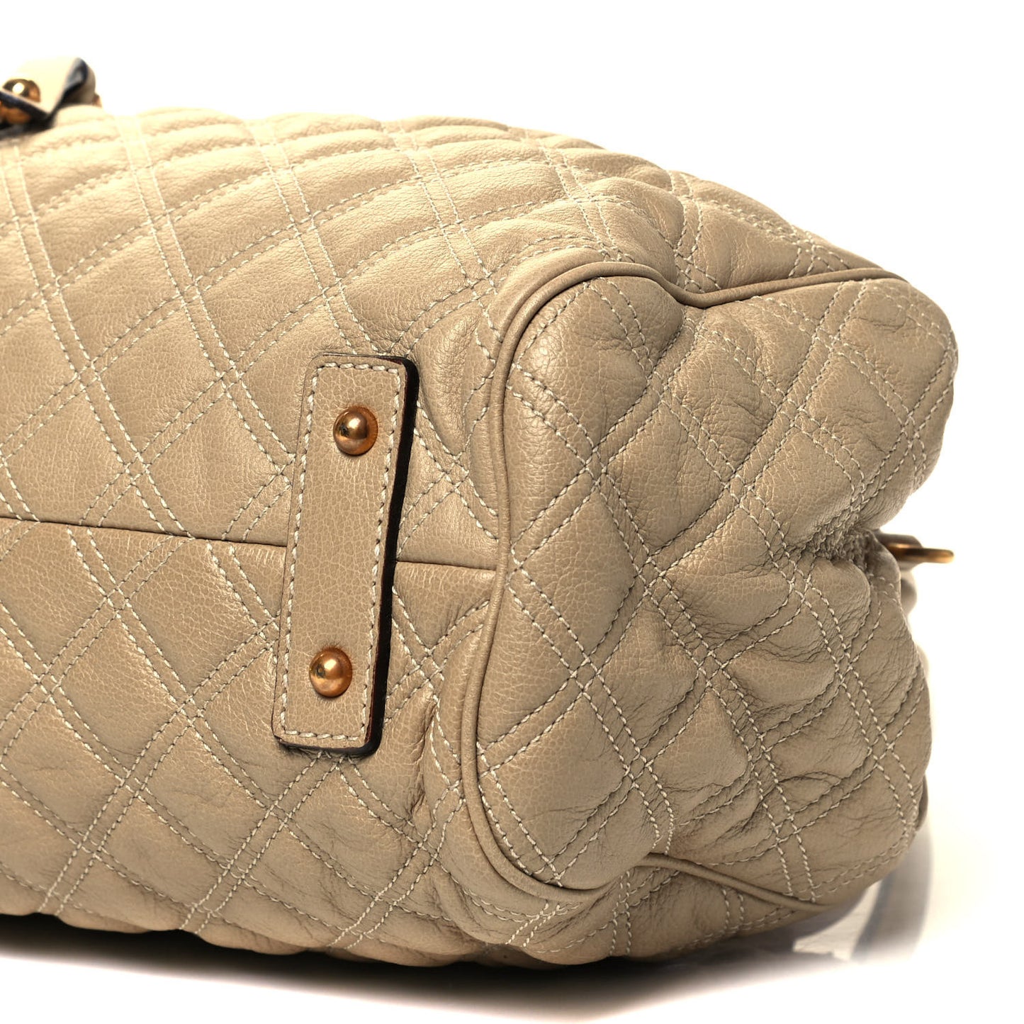 Calfskin Quilted Stam Camel