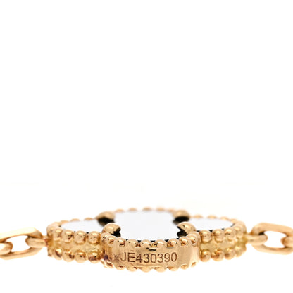 Van Cleef & Arpels 18K Yellow Gold Black Onyx 5 Motifs Vintage Alhambra Bracelet 3 of 4