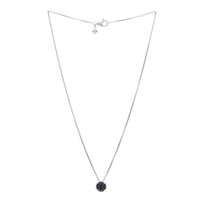 David Yurman Sterling Silver Black Orchid 8mm Petite Chatelaine Pendant Necklace 2 of 4