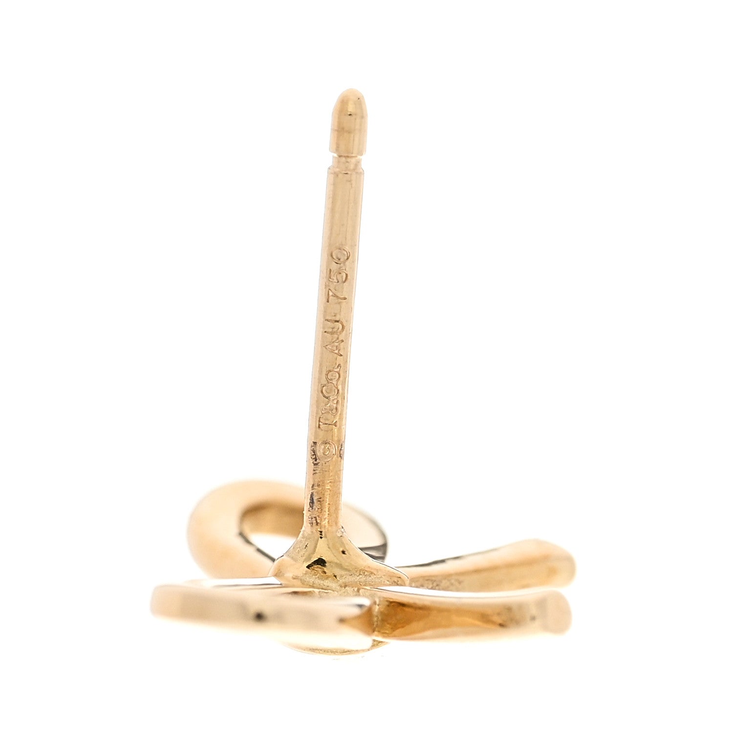 Tiffany 18K Yellow Gold Bow Earrings 4 of 5