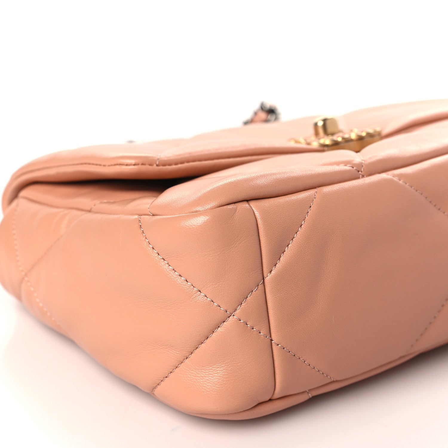 Chanel Lambskin Quilted Medium Chanel 19 Flap Light Orange 8 of 10