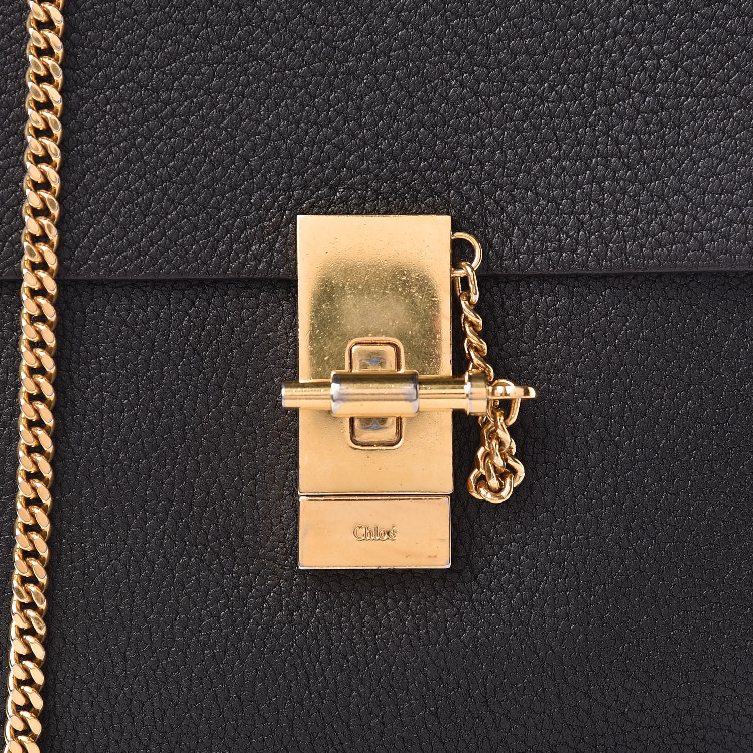Chloe Grained Lambskin Drew Shoulder Bag Black 11 of 11