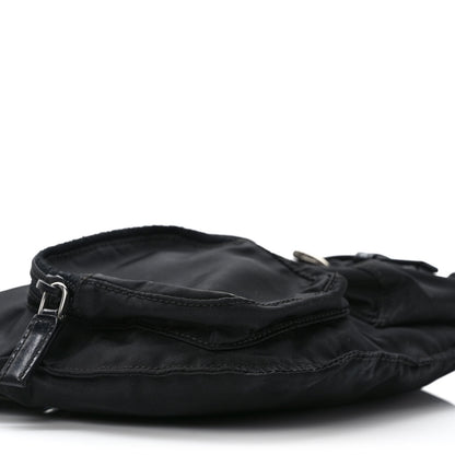 Prada Tessuto Nylon Soft Calfskin Sling Belt Bag Black 6 of 7