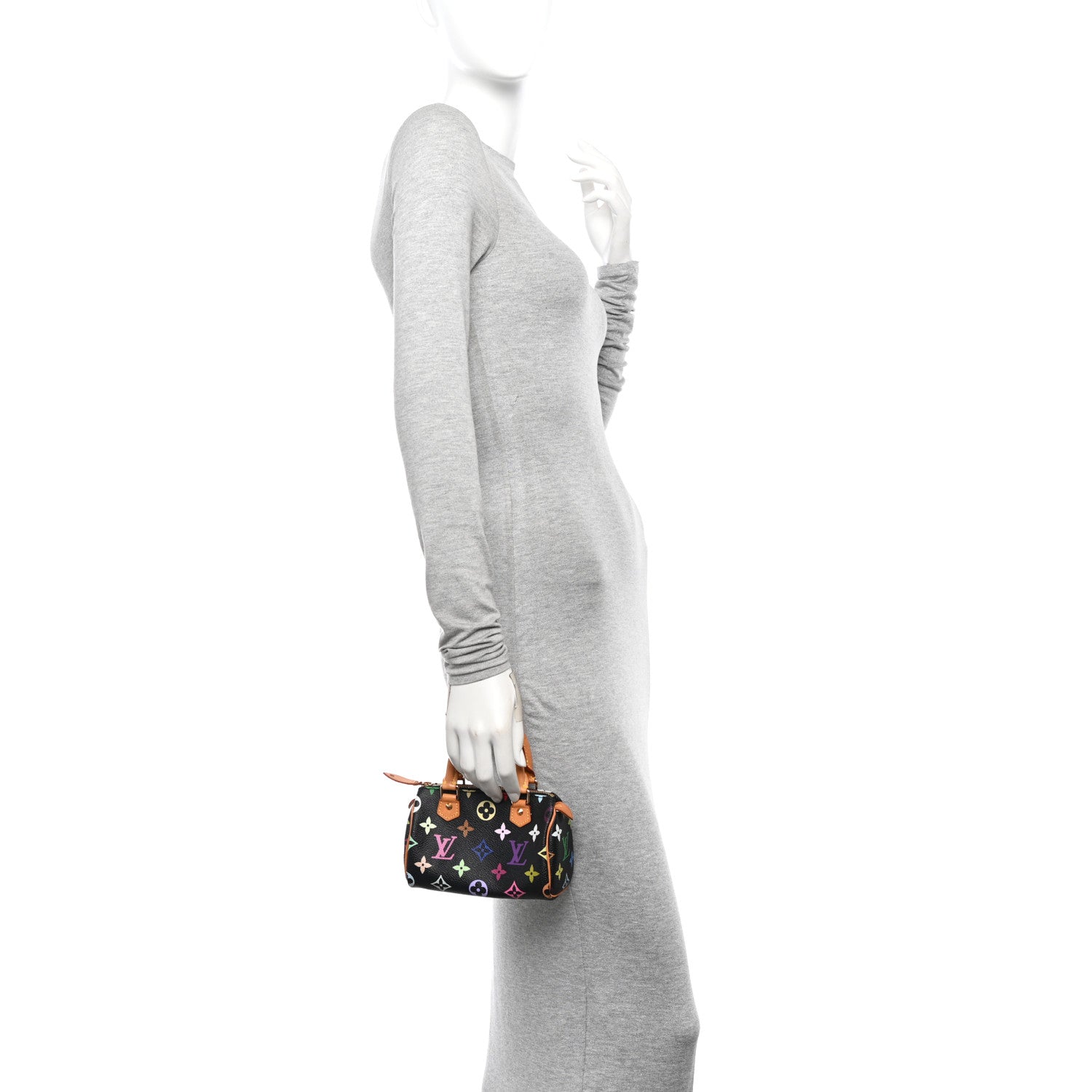 Louis Vuitton Monogram Multicolor Mini Sac HL Speedy Black 2 of 12