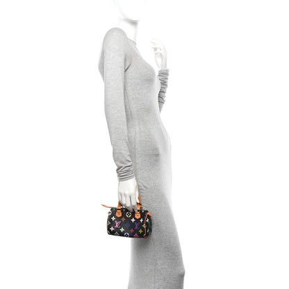 Louis Vuitton Monogram Multicolor Mini Sac HL Speedy Black 2 of 12