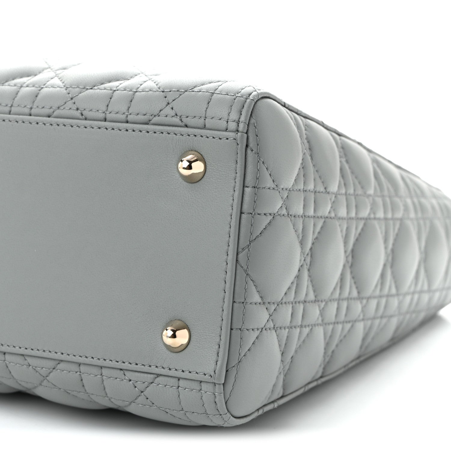 Christian Dior Lambskin Cannage Large Lady Dior Stone Grey 10 of 10