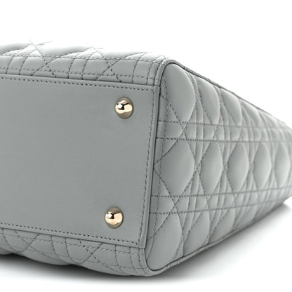 Christian Dior Lambskin Cannage Large Lady Dior Stone Grey 10 of 10